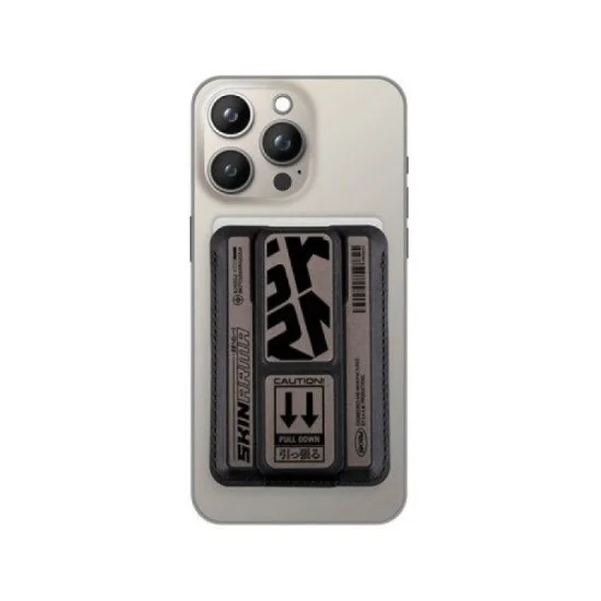 Skinarma Kado Kira Kobai Wallet Mag-Charge Card Holder With Grip Stand - Gunmetal